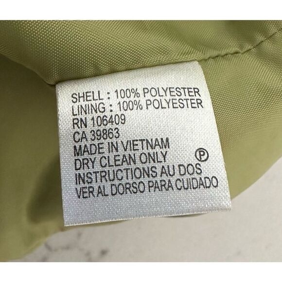 Tahari Arthur S. Levine Women’s Green Belted Textured Button-Up Blouse Size 10P - Picture 7 of 8